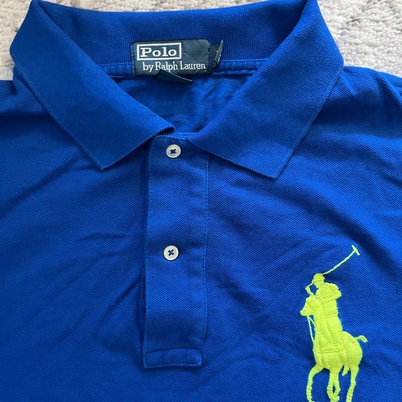 Ralph Lauren vintage polo “big pony” t shirt collared polo men’s shirt size XLT - Picture 5 of 10